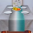 thumbnail image 4 of Cyan Turquoise Gray Gradient Table Runner Home Wedding Table Flag Mat Table Centerpieces Decoration Party Dining Long Tablecloth, 4 of 6