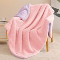 thumbnail image 7 of Exclusivo Mezcla Reversible Sherpa Fleece Throw Blanket for Couch, Soft Plush Blanket for Bed Sofa, Warm Fluffy Blankets for All Season, 50"x60", Light Pink/ Light Purple, 7 of 7