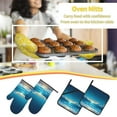 thumbnail image 5 of Salouo Night Sky Beach Scene for Oven Mitts and Potholders BBQ Gloves-Oven Mitts and Pot Holders Non-Slip Cooking Gloves for Cooking Baking Grilling (4-Piece Set), 5 of 6