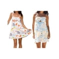 thumbnail image 3 of Gupgi Robe Mini Cami pour Femmes Bretelles Spaghetti Robe Courte Fruitée Fluide Robe d'Été Vacances Plage, 3 of 9