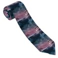 thumbnail image 3 of Zufioo Boat Lighthouse Storm Waves Print Men's Silk Tie, Business Suit Tie - Anti-floating Buckle Design, Clothing Accessories Suitable for Business, Daily Life, Banquets, 3 of 7