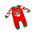 thumbnail image 2 of Onlypjs Family Matching Christmas Pajamas Set – Red Santa Face "Merry Christmas" Holiday Sleepwear for Women, Men – Festive Winter Loungewear, 2 of 6