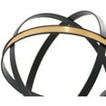 thumbnail image 5 of 6", 5", 4"H Black Metal Orb Geometric Sculpture with Gold Accents, by DecMode (3 Count), 5 of 11