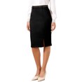 thumbnail image 4 of INSPIRE CHIC Pencil Skirt for Women Knee Length High Waisted Elegant Office Work Midi Skirts with Belt S Black, 4 of 6