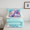 thumbnail image 5 of Manfei Cute Kawaii Axolotl King Size Comforter Sets,Aquatic Amphibian Print Comforters King Size,Reversible,3-Piece,1 Comforter and 2 Pillowcases, 5 of 7