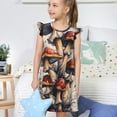 thumbnail image 4 of Fotbe Cute Forest Mushrooms Vestido de Dormir para Niñas de 3 a 10 Años, Mangas Cortas, Estilo Princesa, Pijama Camisón con Mangas Voladas-Small, 4 of 6