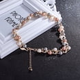 thumbnail image 4 of Ayyufe Elegant Women Pearl Rhinestone Necklace Ear Stud Earrings Party Set, 4 of 7
