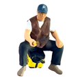 thumbnail image 4 of 1/64 a escala Angler figura figura de resina mini accesorios fotográficos de fotografía Props decorativos Modelo de pesca Carácter de pesca Sentarse pescando, 4 of 8