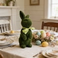 thumbnail image 2 of YingYouFu Easter Bunny Decoration Plush Bunny Figurine For Home Party Garden Decor Festive Spring Ornament Green, 2 of 6