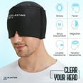 thumbnail image 2 of Form Fitting Gel Ice Headache Relief Hat - Cold Therapy Headache Relief Cap/Ice Head Wrap Ice Pack Mask, Cold Compress Headache Relief Cap for Tension & Stress, 20% More Gel, Migraine Relief Black, 2 of 7