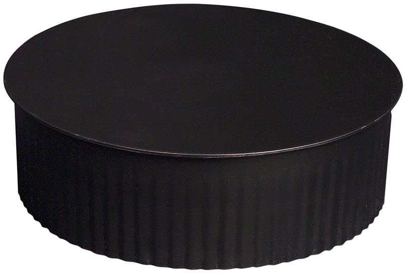 CAP STOVPIPE BLK 24GA 4'