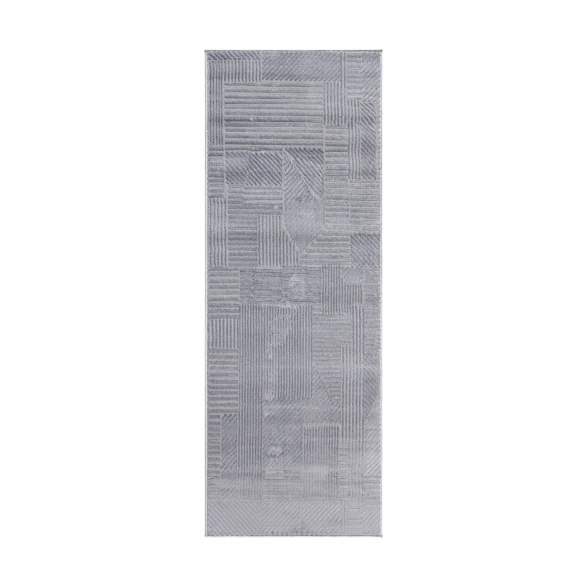 Arlo Dearra Modern Geometric Gray Area Rug, 2x6