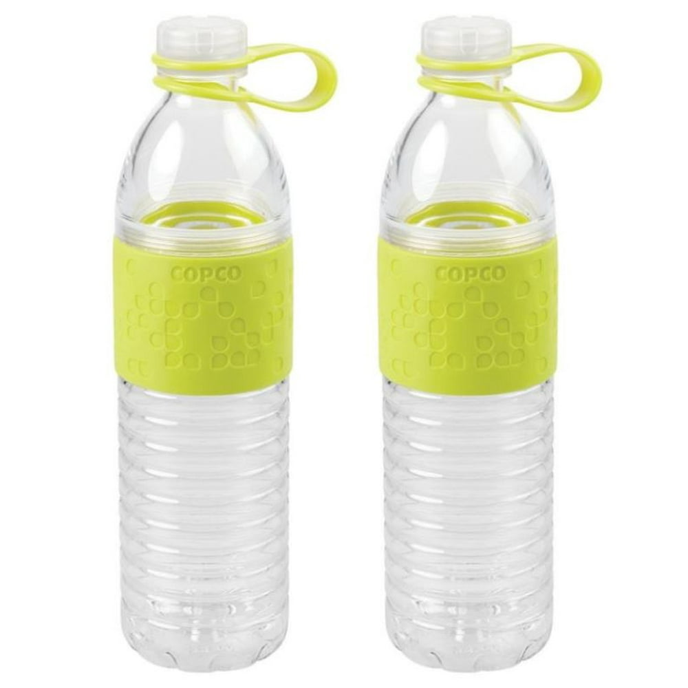 Copco Hydra Reusable Water Bottle 16.9 Ounce, Lime Green 2 Pack