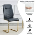 thumbnail image 3 of Noble House Modern style black PU dining chairs (6 per box) PU leather backrest, 3 of 10