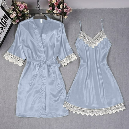 

Fashion Underwear Women Lace Camisole Nightdress Nightgown Suit Lingerie Set Note Please Buy One Size Larger