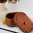 thumbnail image 6 of Minkissy Simple Design Woven Storage Basket for Home Decor and Kitchen Use Brown, 6 of 6