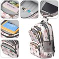 thumbnail image 4 of Football and Rugby Pink Pattern Backpack for School, Cute School Bag with Adjustable Shoulder Straps and Padded Back, 16.9"x12.6"x5.9", 4 of 5