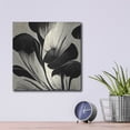 thumbnail image 4 of Luxe Metal Art 'Flowers Black White 27' by Ray Heere, Metal Wall Art, 12"x12", 4 of 9