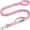 Pink, variant on OutdoorMaster Bungee Dog Leash, Heavy Duty Dog Leash with Shock Absorption, 2 Padded Handles Training Leash, Improved Dog Safety and Comfort (Black, 4 FT)