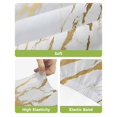 thumbnail image 4 of White Gold Modern Bar Stool Covers Set of 4, Abstract Vintage Marble Geometric Stretch Washable Bar Chair Covers with Backs, Removable Pub Counter Height Chair Cover for Kitchen Dining Room Cafe, 4 of 7