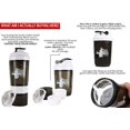 thumbnail image 4 of shiyou-Funny Protein Shaker Water Bottle 3 Part With Storage White Trim for Protein Powder Mixer Cup, 4 of 4