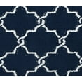 Washable NonSlip Accent Rug, Geometric, Navy and White, 26" x 45