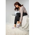 thumbnail image 5 of Women’s Fuzzy Knit Pom-Pom Slippers with Memory Foam Cushioning, Non-Slip Indoor House Shoes, 5 of 7