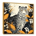 thumbnail image 2 of Designart "Leopard Collage in Yellow and Blue III" Animals Framed Wall Art - Yellow Leopard/Cheetah Bedroom Framed Canvas Wall Art, 2 of 6