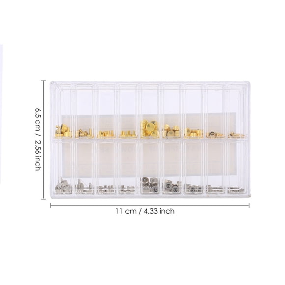 Con Caja Juego De Coronas De Reloj De Reloj, Surtido De Coronas De Reloj, Oro Y Plata Para Relojes De Mujer, Anillos Para Hombres