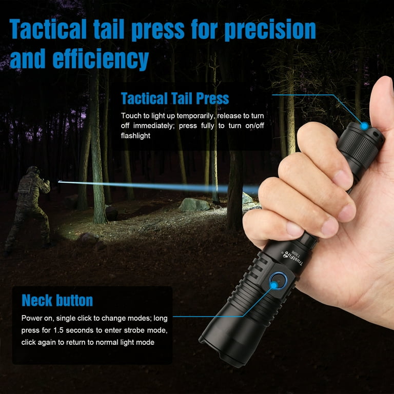 TrustFire T30R Tactical High Charger Flashlight, 460 Lumens, USB