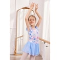 thumbnail image 5 of Oudiya Girls Ruffle Sleeve Ballet Dance Dress Tutu Skirted Leotard, 3-11Y, 5 of 5