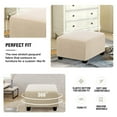 thumbnail image 2 of Yumcute Slipcovers, Folding Storage Stool Furniture Protector, Small Checks Jacquard, Beige, 2 of 11