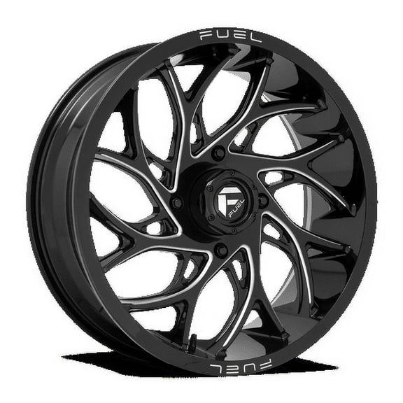 Fuel UTV Aluminum Rim D741 RUNNER 20X7in Gloss Black Milled Finish, D7412070A644
