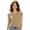 T1 Khaki, variant on Womens Solid Color Round Neck Tops Crew Neck Short Sleeve Loose Fit T Shirts Summer Basic Casual Lightweight Everyday Pullover Tee