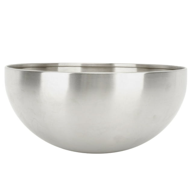 Bol à Salade en Acier Inoxydable, Isolation à Double Paroi, Fond Effilé Peu Encombrant, Bol à Salade à Grand Application, Bol Rond Antipoussière pour Maison, Restaurant, Camping