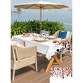thumbnail image 5 of Outdoor Tablecloths with Umbrella Hole & Zipper, Eucalyptus Leaves Rectangle Tablecloth 52x70 Inch, Farmhouse Summer Botanical Weeping Waterproof Table Cloth, Patio/Pool/Picnic Table Covers, 5 of 8