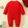 thumbnail image 4 of Valentine's Day Baby Romper Boys Girls Long Sleeve Letter Prints Romper Jumpsuit Clothes,Size 12 Months-18 Months Red, 4 of 6