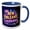 Blue/White, variant on 3drose, New Orleans, Louisiana. Jazz, Mardi Gras. Chic Patriotic Family Gift, 11oz Two-tone Black Mug