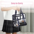 thumbnail image 5 of Unique Bargains Clear Toiletry Bag Waterproof Transparent Tote Bag for Women Zipper Makeup Bag Navy Blue, 5 of 7