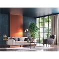 thumbnail image 4 of Enza Home Netha Contemporary Wood & Fabric Armchair in Black/Brown, 4 of 5