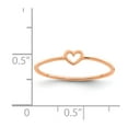 thumbnail image 3 of Real 14kt Rose Polished Heart Ring Size: 7; for Adults and Teens; for Women and Men, 3 of 3