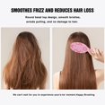thumbnail image 4 of Pink Breast Cancer Ribbon Floral Pattern Hair Brush,Girls Detangling Hair Brush,Glide Through Tangles with Ease for Wet & Dry Hair,8.8"X2.8", 4 of 7