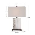 thumbnail image 4 of Uttermost Vanda Modern Steel Resin and Fabric Table Lamp in White/Gray/Nickel, 4 of 5