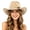 Z28-Beige, variant on LILIYA Cowboy Hat,Cowgirl Hat,Lightweight Western Cowboy Hats for Women/Mens/Straw Casual with Shapeable Wide Brim Cowboy Hat Jazz Cap Fedora Headwear