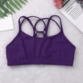 thumbnail image 3 of LiiYii Kids Girls Sports Bra Spaghetti Straps Activewear Vest Crisscross Back Ballet Dancing Tank Tops Purple 8, 3 of 7