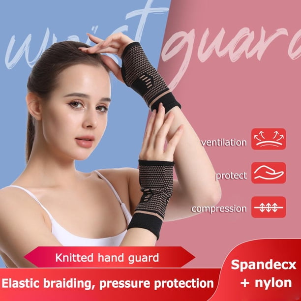 Ropa de Deporte Muñequera Guardia Deportes Fitness Compresión Envoltura Guantes de mano elásticos (S)