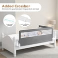 thumbnail image 7 of Spaco 71 Inch Extra Long Swing Down Bed Guardrail, Baby Bedrail, Toddler Bed Rails with Safety Straps, Bed Rail for Toddlers, Bed Rail for Queen, King, Twin, Gray, 7 of 7