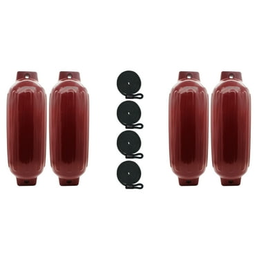 Extreme Max 3006.8564.4 BoatTector Inflatable Fender Value 4-Pack - 10" x 30", Cranberry