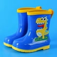thumbnail image 2 of Kogui Kids Rain Boots Boys Kids Rain Boots Waterproof Printed Rubber boots with Handles Size 3.5 (Blue,Big Kids 3.5), 2 of 4