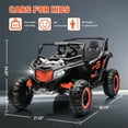 thumbnail image 6 of SPPTTY 24V Ride on Toys with Remote Control,4WD Ride on Car for Kids, Electric UTV with PU Leather 2 Seater,3-8Years, 6 of 10
